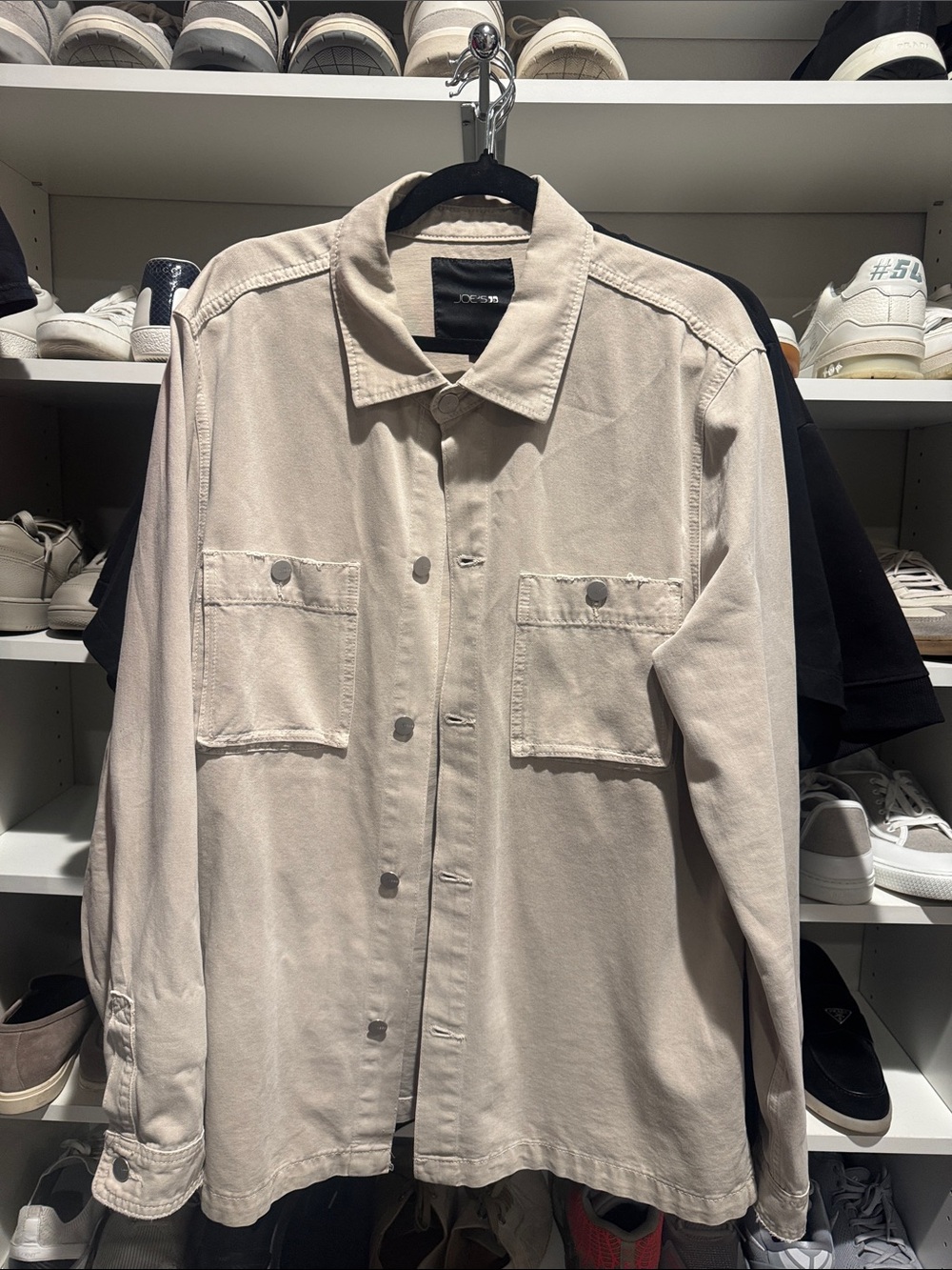 Joe's Jeans Light Beige Shirt Jacket - Utility Style